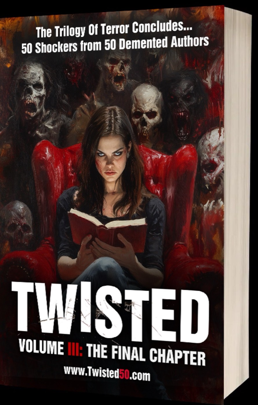 Twisted 50 Volume III cover image - featuring the short horror story One The Hook written by Lee Bailes
